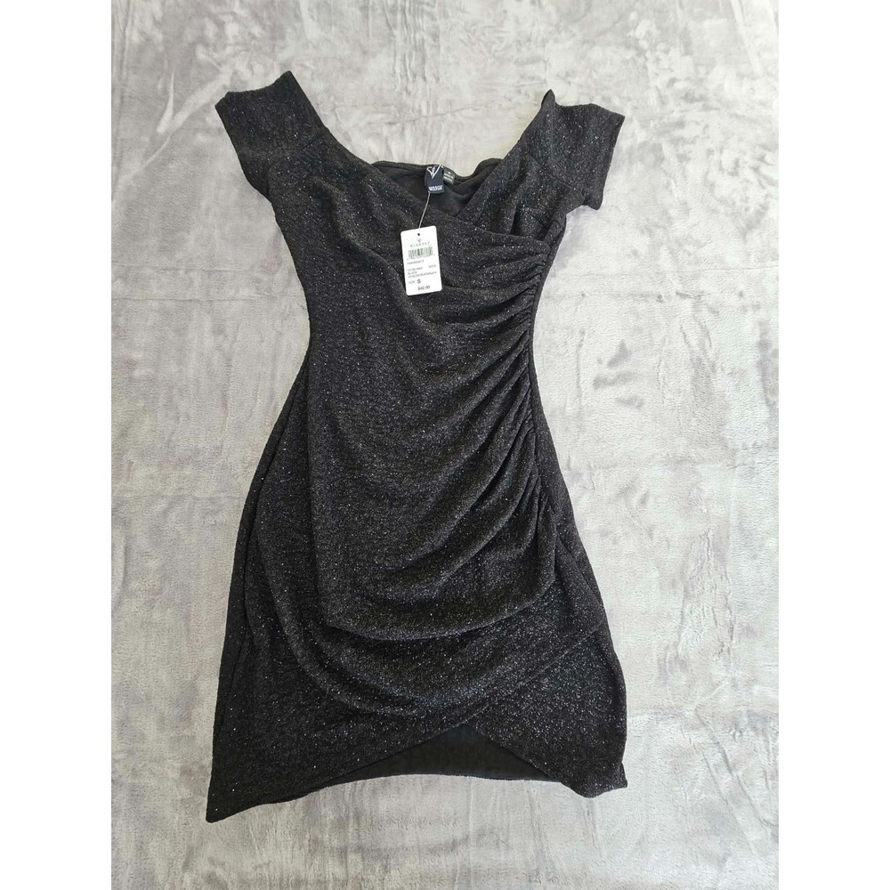 NWT Windsor‎ Radiant Glitter Off Shoulder Mini Dress Size Small